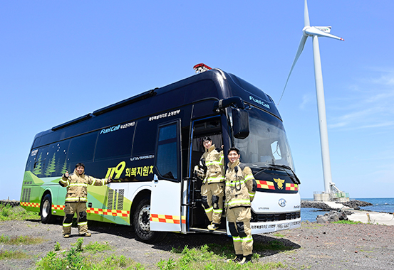 "Progreso por la Humanidad" es una realidad para los bomberos en Corea gracias a Hyundai y su innovador autobus