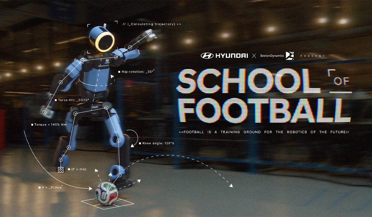 Hyundai Motor lanza la campa&ntilde;a &ldquo;Escuela de F&uacute;tbol&rdquo; con el Atlas de Boston Dynamics  de cara a la Copa Mundial de la FIFA 2026&trade;.